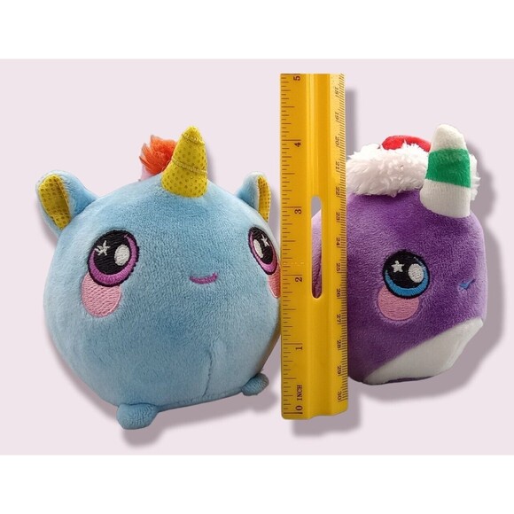 Squeezamals Nellie Narwhal 3.5" Plush Sea Unicorn Holiday Scented Claries + 1 - Picture 7 of 8